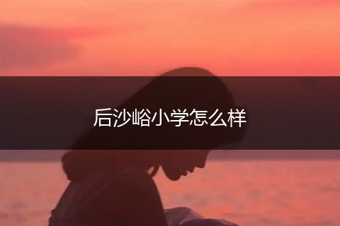 后沙峪小学怎么样