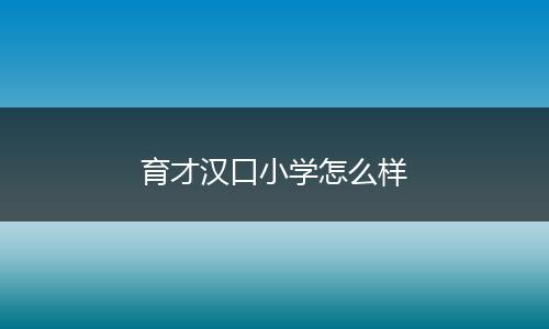 育才汉口小学怎么样