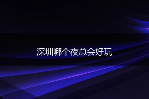 深圳哪个夜总会好玩