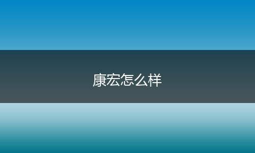 康宏怎么样