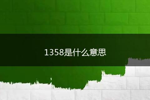 1358是什么意思
