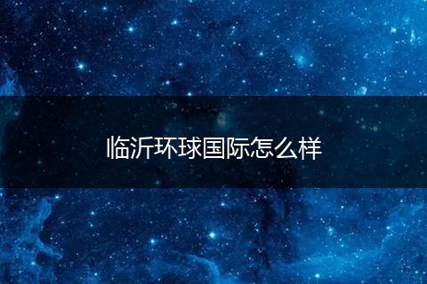 临沂环球国际怎么样