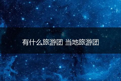 有什么旅游团 当地旅游团