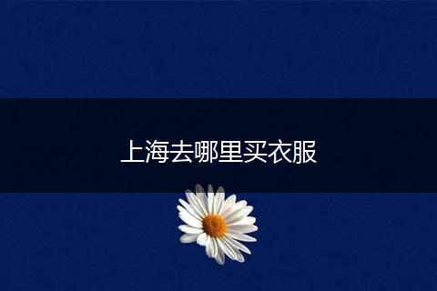 上海去哪里买衣服