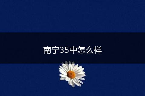南宁35中怎么样