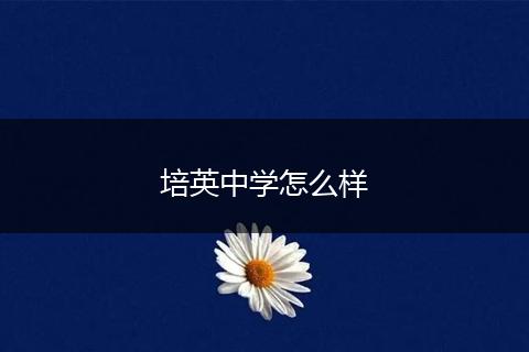 培英中学怎么样