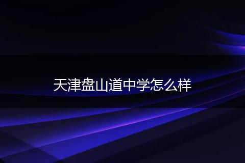 天津盘山道中学怎么样
