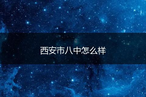 西安市八中怎么样
