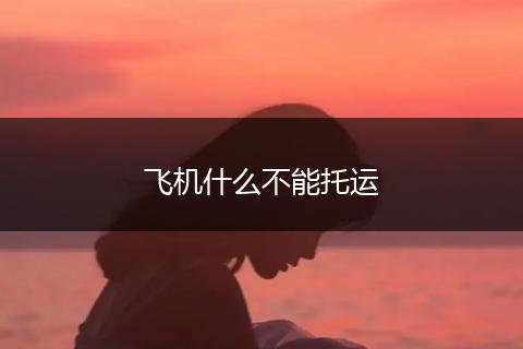 飞机什么不能托运