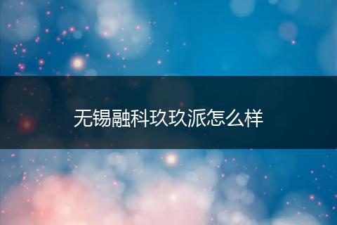 无锡融科玖玖派怎么样