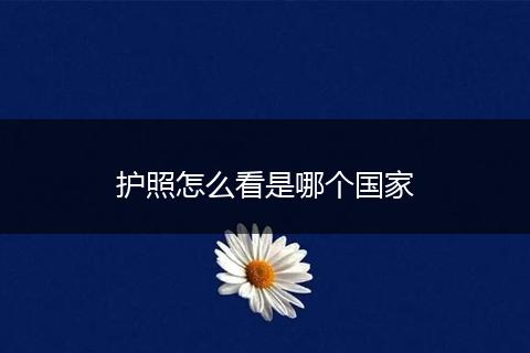 护照怎么看是哪个国家