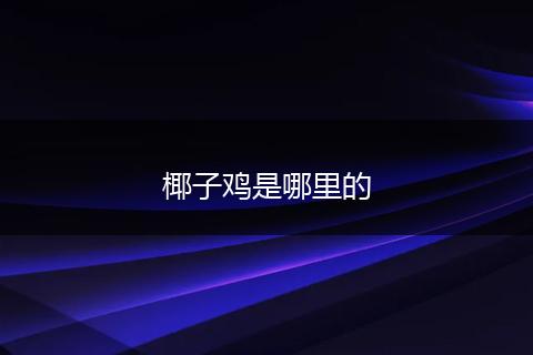 椰子鸡是哪里的