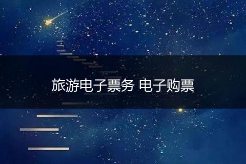 旅游电子票务 电子购票