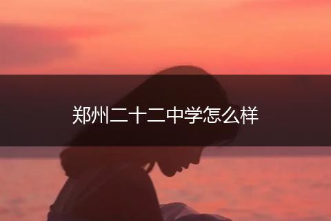 郑州二十二中学怎么样