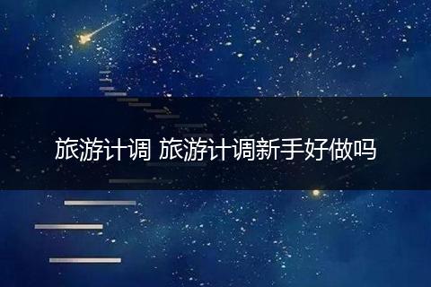 旅游计调 旅游计调新手好做吗
