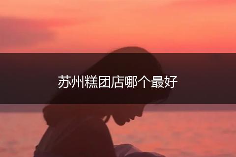 苏州糕团店哪个最好