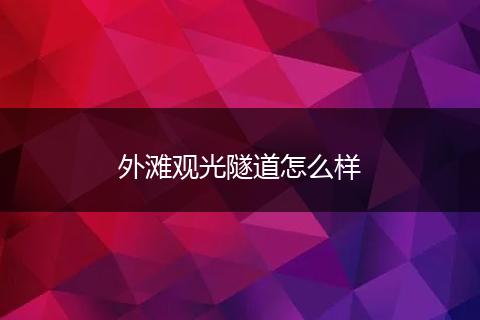 外滩观光隧道怎么样