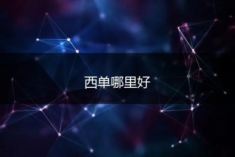 西单哪里好