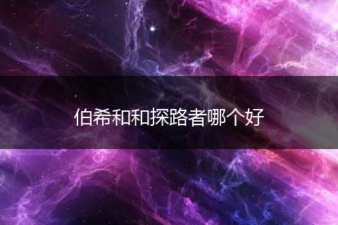 伯希和和探路者哪个好