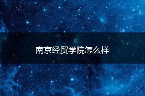 南京经贸学院怎么样