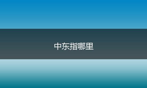 中东指哪里