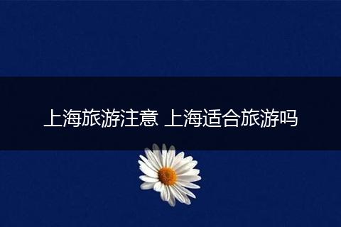 上海旅游注意 上海适合旅游吗