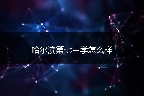 哈尔滨第七中学怎么样