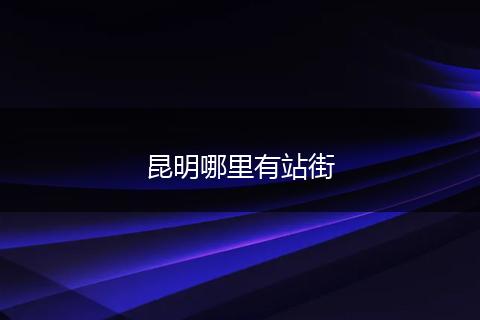 昆明哪里有站街