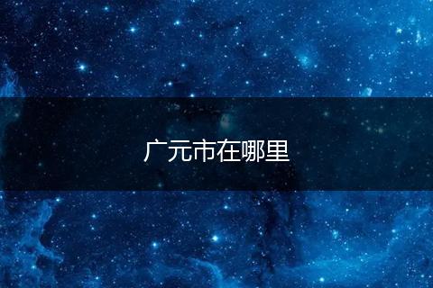 广元市在哪里