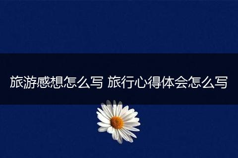 旅游感想怎么写 旅行心得体会怎么写
