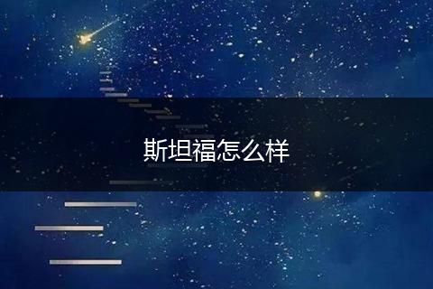 斯坦福怎么样