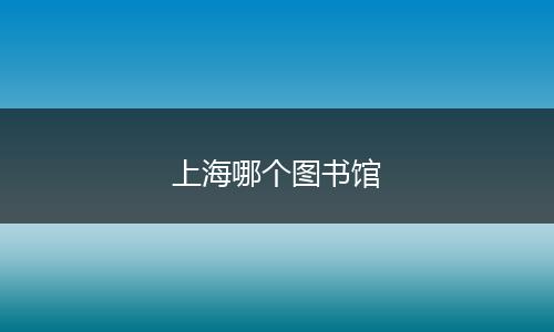 上海哪个图书馆
