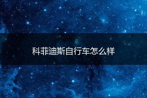 科菲迪斯自行车怎么样