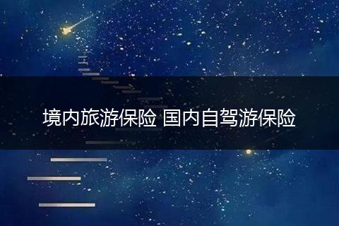 境内旅游保险 国内自驾游保险