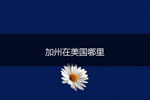 加州在美国哪里