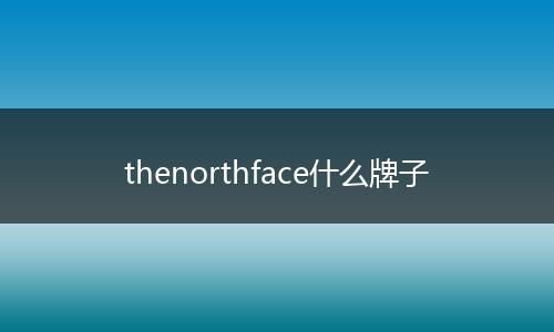 thenorthface什么牌子
