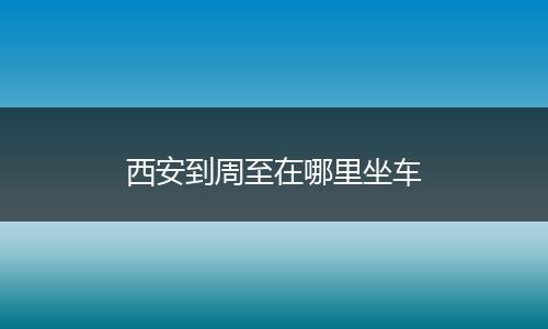 西安到周至在哪里坐车