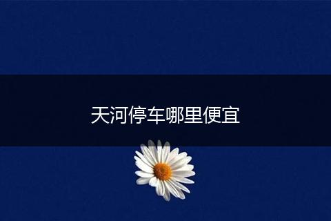 天河停车哪里便宜