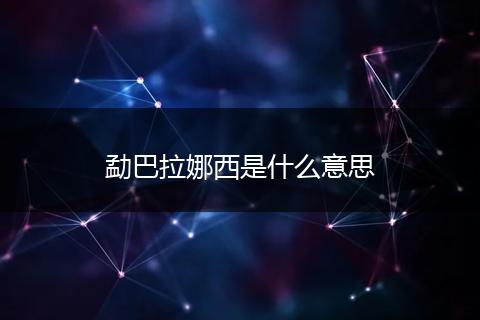 勐巴拉娜西是什么意思