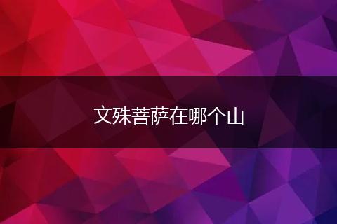 文殊菩萨在哪个山