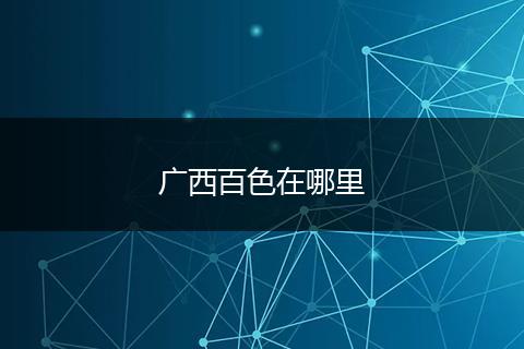 广西百色在哪里