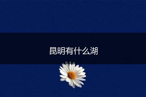 昆明有什么湖