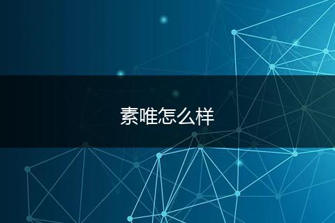 素唯怎么样
