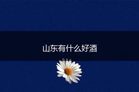 山东有什么好酒