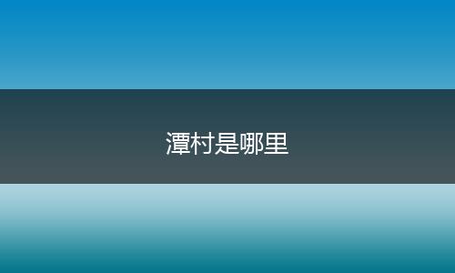 潭村是哪里