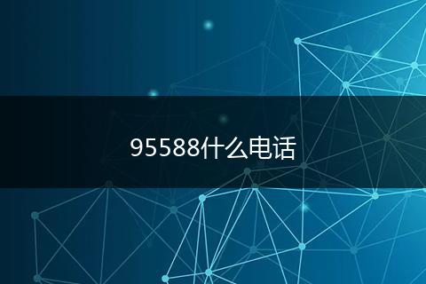 95588什么电话