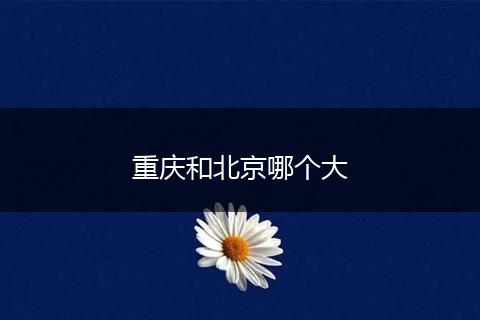 重庆和北京哪个大