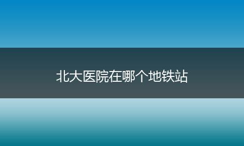 北大医院在哪个地铁站