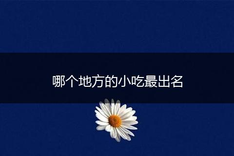 哪个地方的小吃最出名