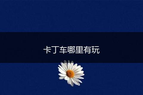 卡丁车哪里有玩